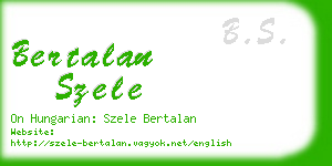 bertalan szele business card